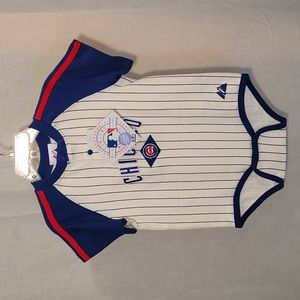 MLB Pin Stripe Chicago Cubs Onesie
